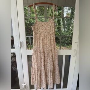 Madewell Floral Maxi Dress - Cream and Pink